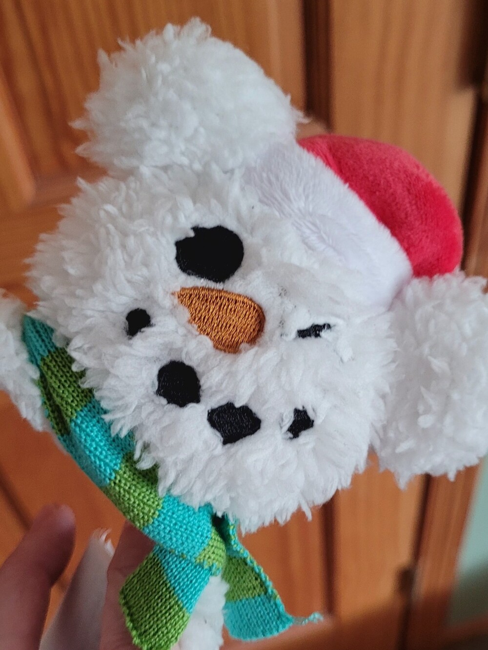 Loungefly x Disney Parks Mickey Snowman Fuzzy Backpack with Matching Ears - Picture 11 of 12